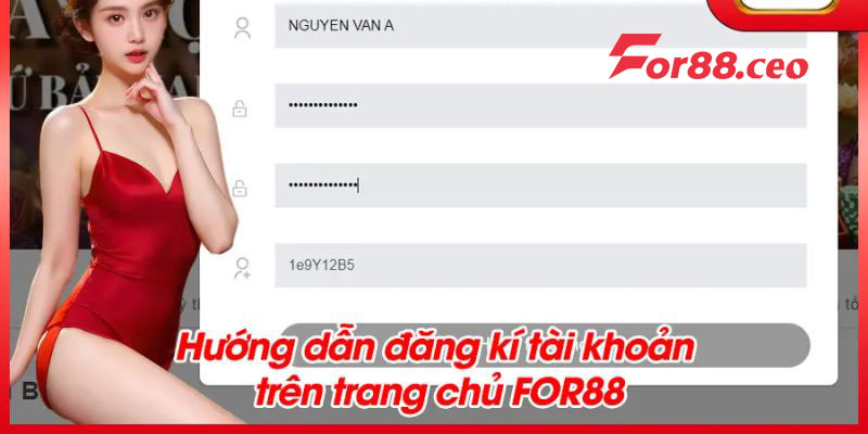 Điền dữ liệu đăng ký tài khoản